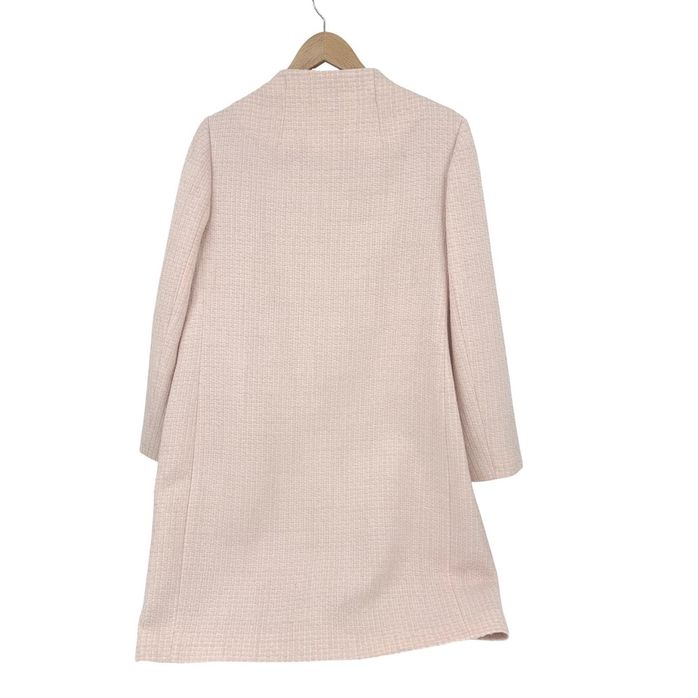 Kate‎ Spade Boucle Pink Single Breasted Button Front Collarless Coat Size 10 - Picture 2 of 4